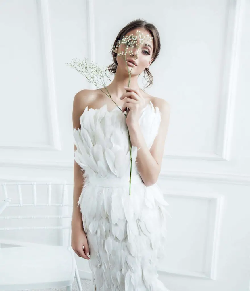 Feather Dress Contemporary Look