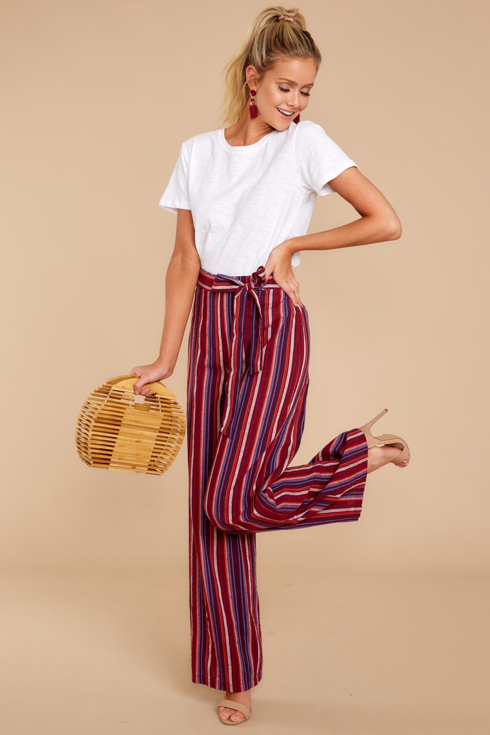 striped patterned pants