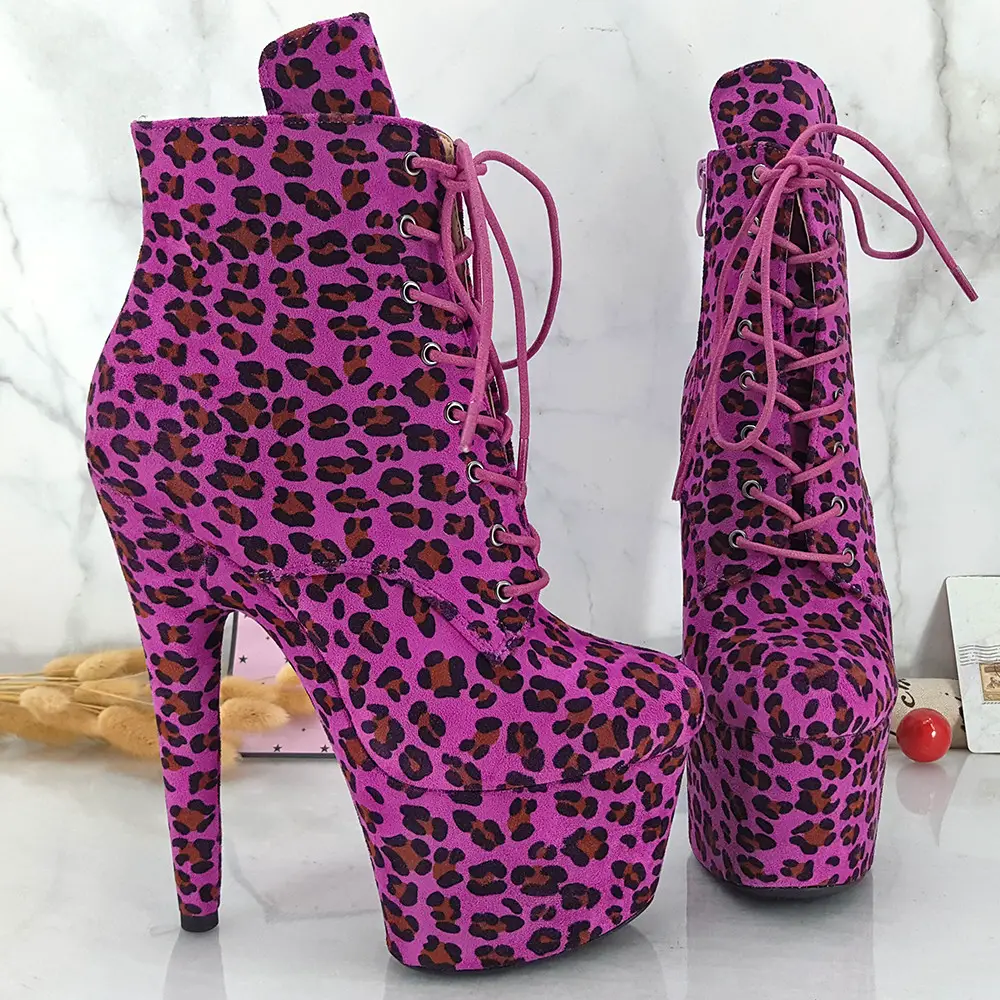 Pink Leopard Boots