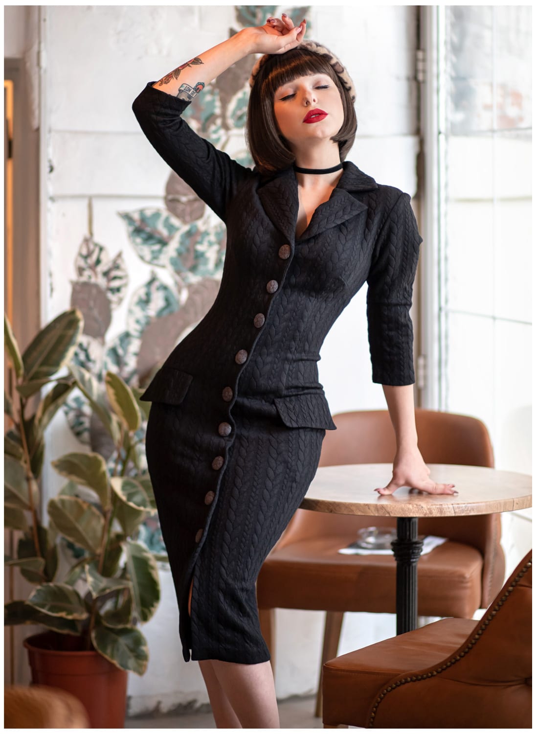 black pencil dress