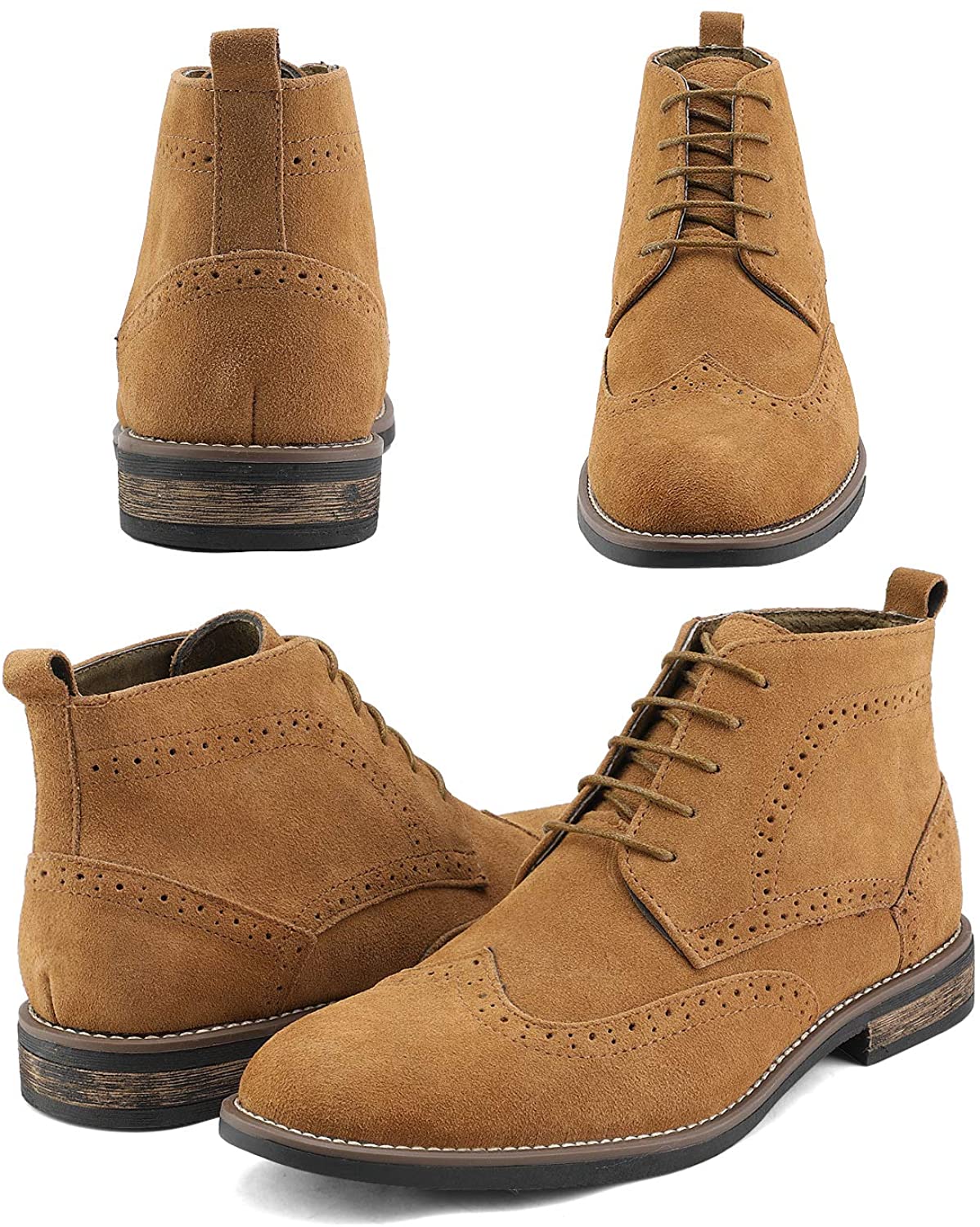 Bruno Marc Men's Urban-01 Suede Leather Lace Up Chukka Desert Boots