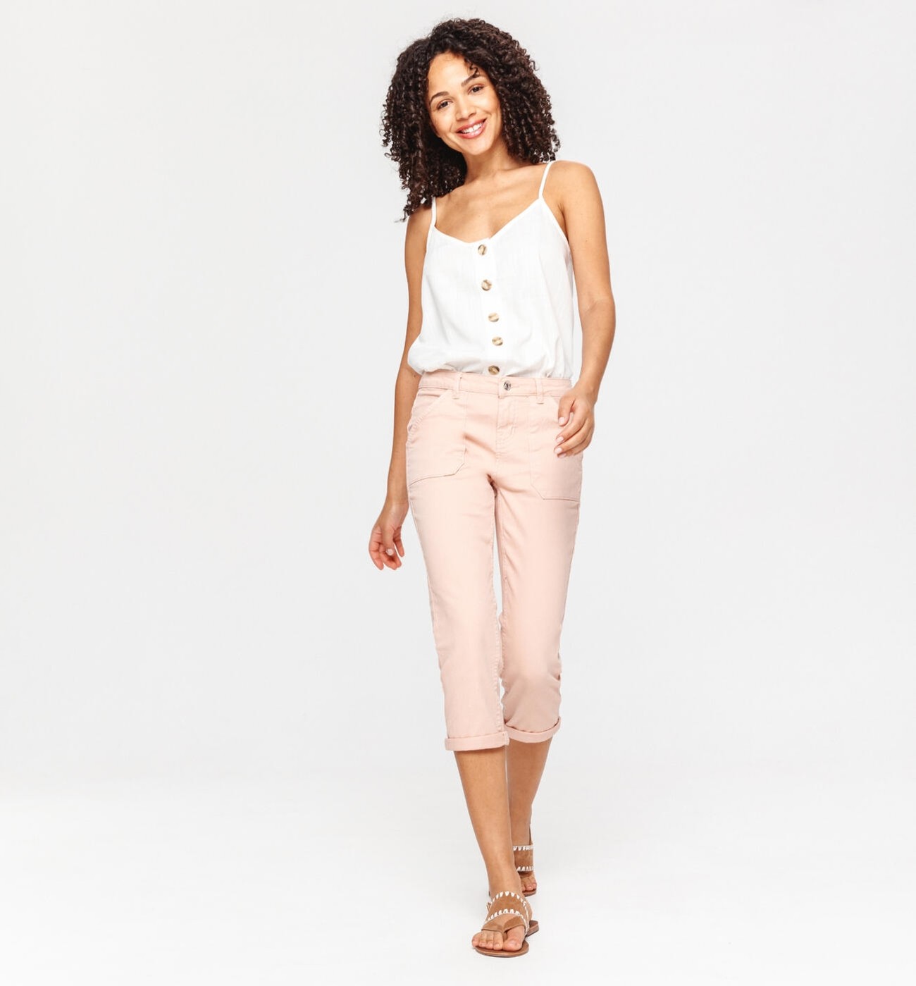 CANVAS CROPPED TROUSERS