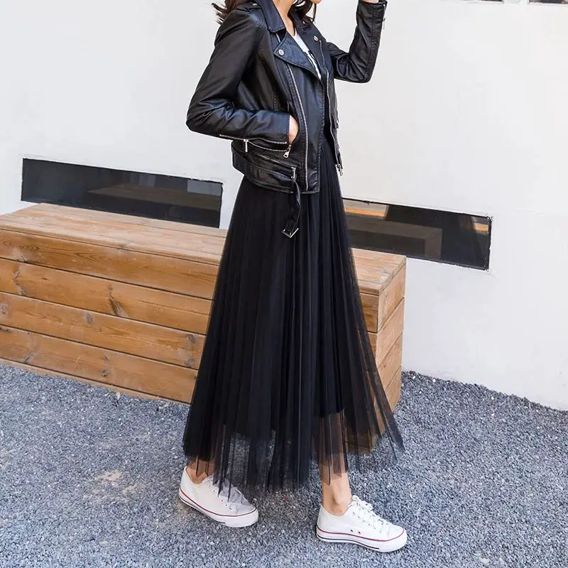 Women's Long Skirt Pleated Skirt