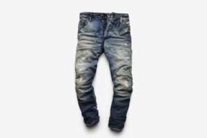 Enzo Mens Ripped Jeans Super Stretch Skinny Trousers Distressed Pants