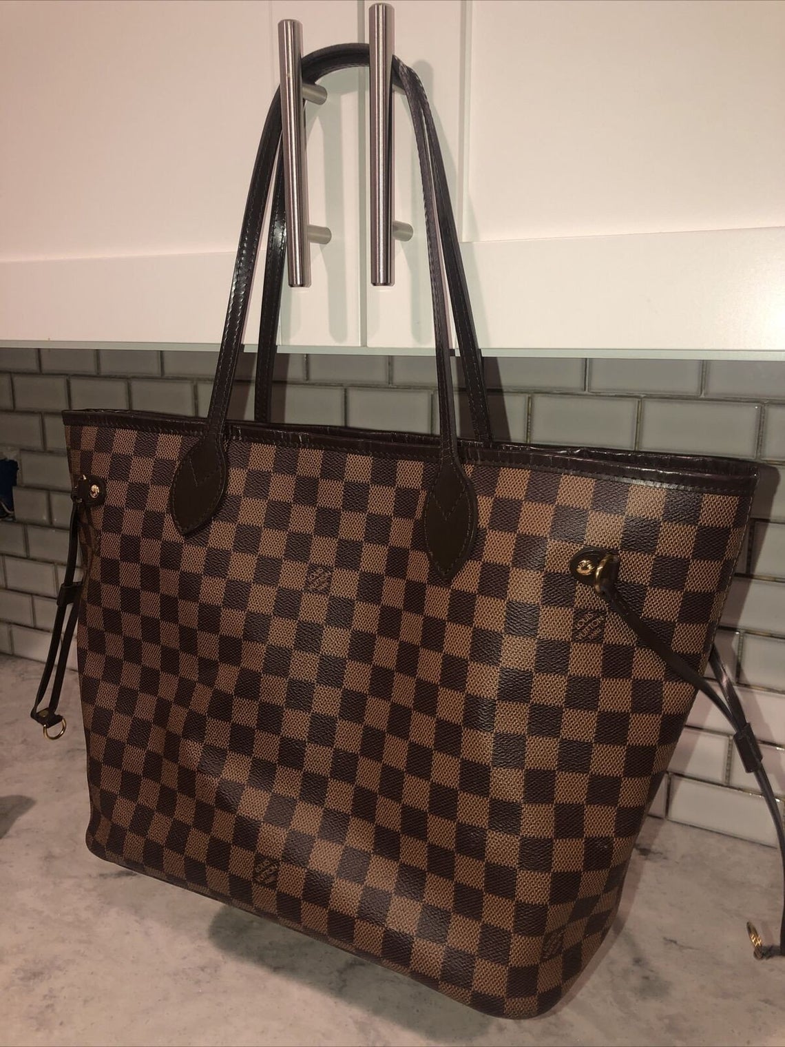 LOUIS VUITTON AUTHENTIC Neverfull Handbag Brown ( Read The Description)