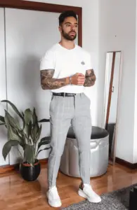 Mens Skinny Cropped Pants For Fashionable Living
