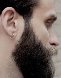 Men's hoop spike earrings