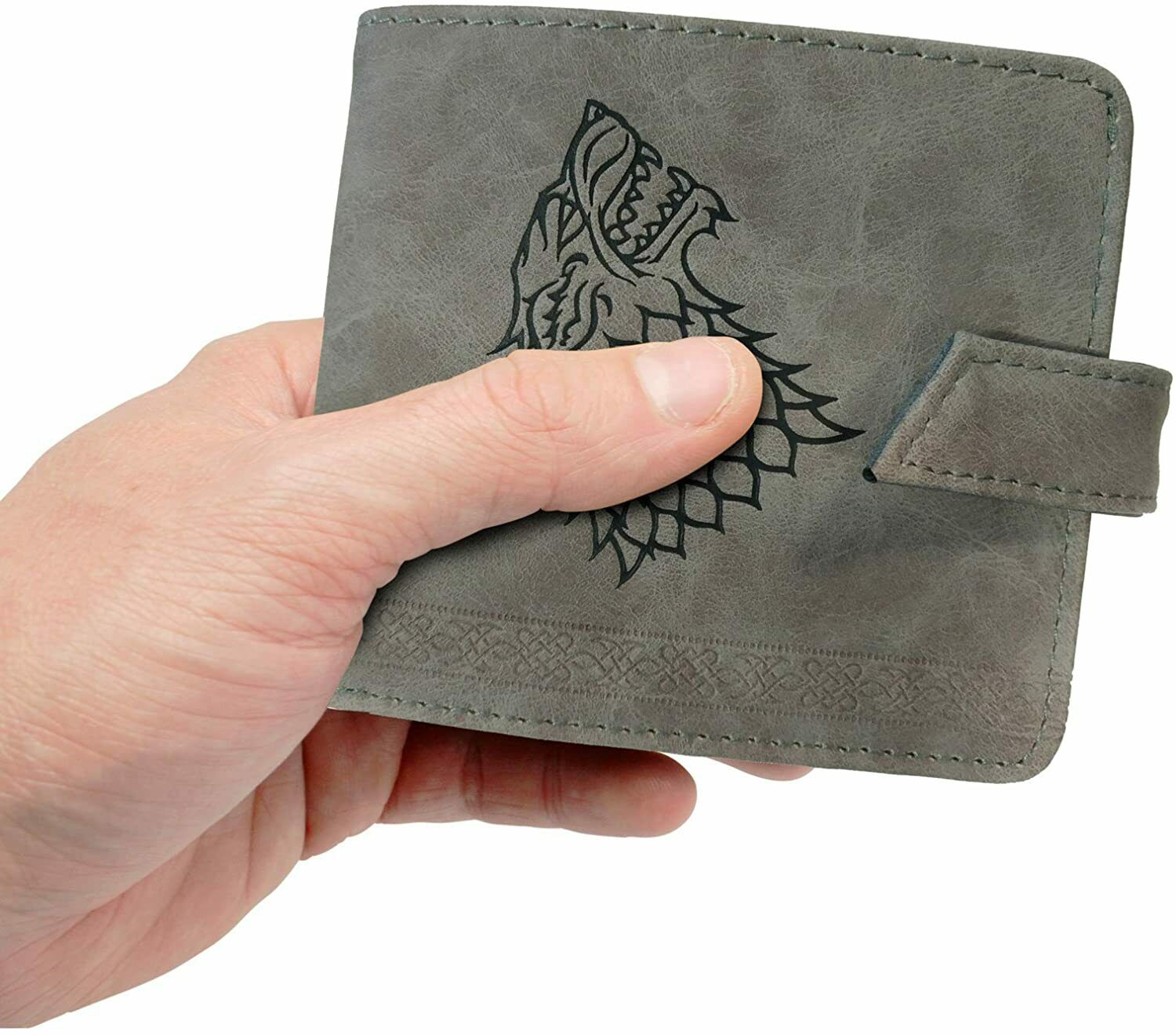 OFFICIAL GAME OF THRONES GOT HOUSE STARK WINTER IS COMING SUEDE MENS WALLET BNWT