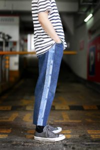 Remade Denim Stripe Jeans