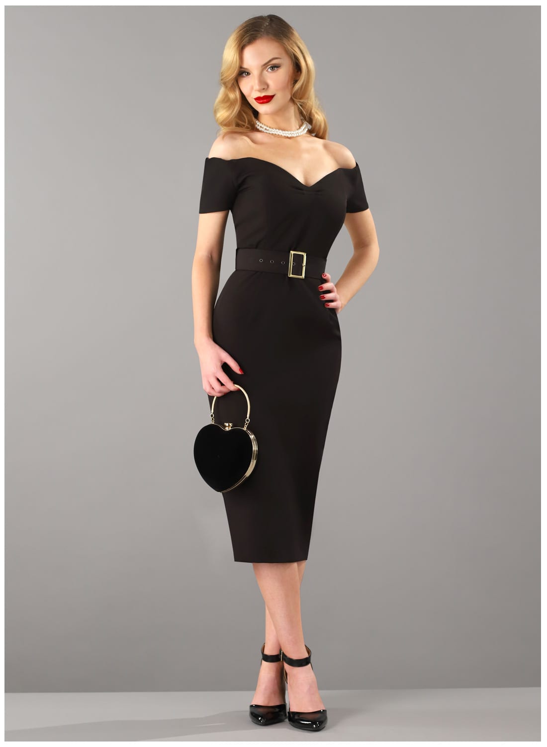 Rhonda’s Revenge’ Black Vintage 50s Style Pencil Dress