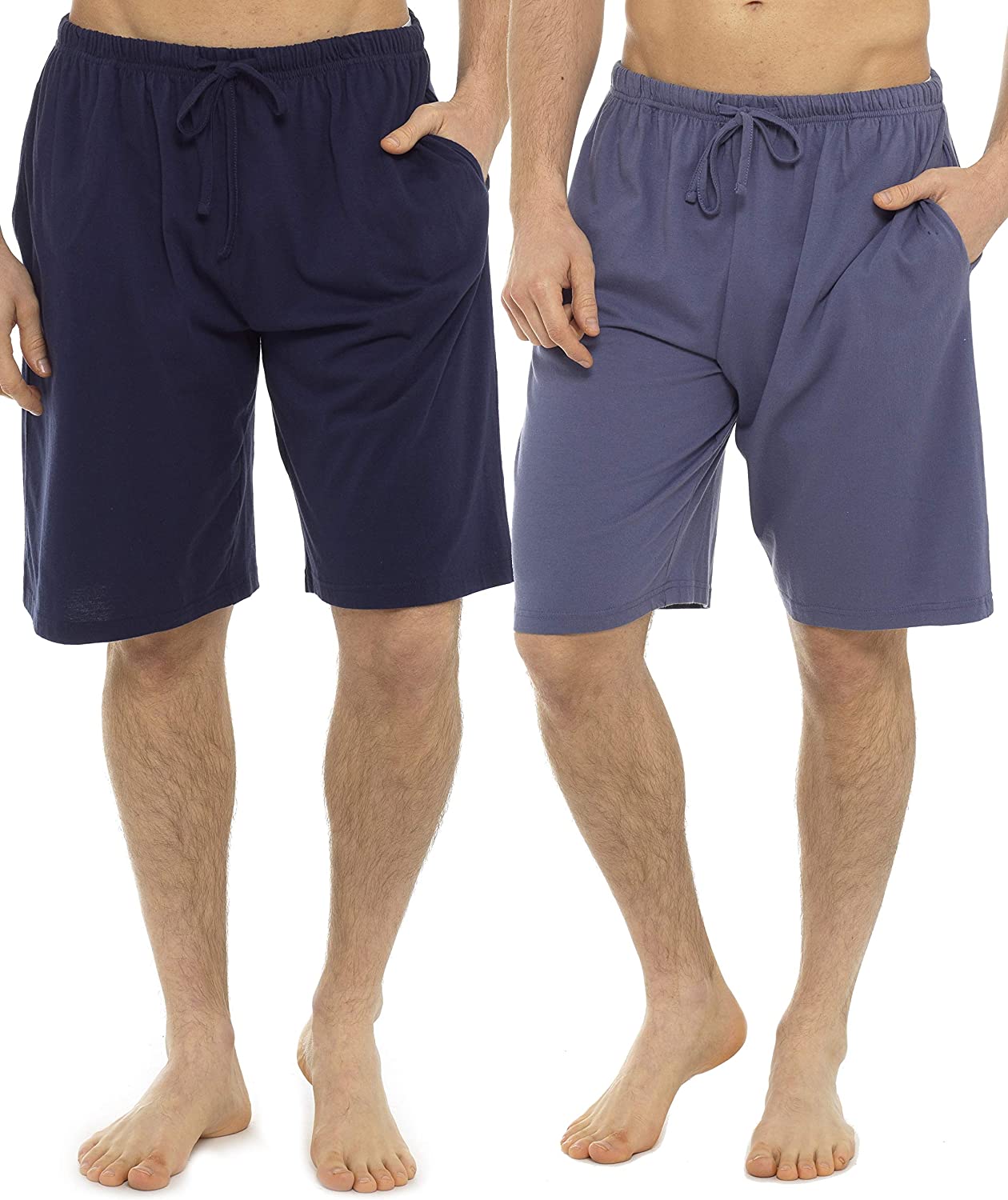 Tom Franks Mens Pack Two Shorts - Cotton Sleepwear Lounge Wear Pyjama Shorts