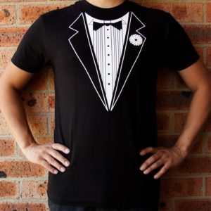 Tuxedo Fancy Dress Funny Mens T-Shirt Size
