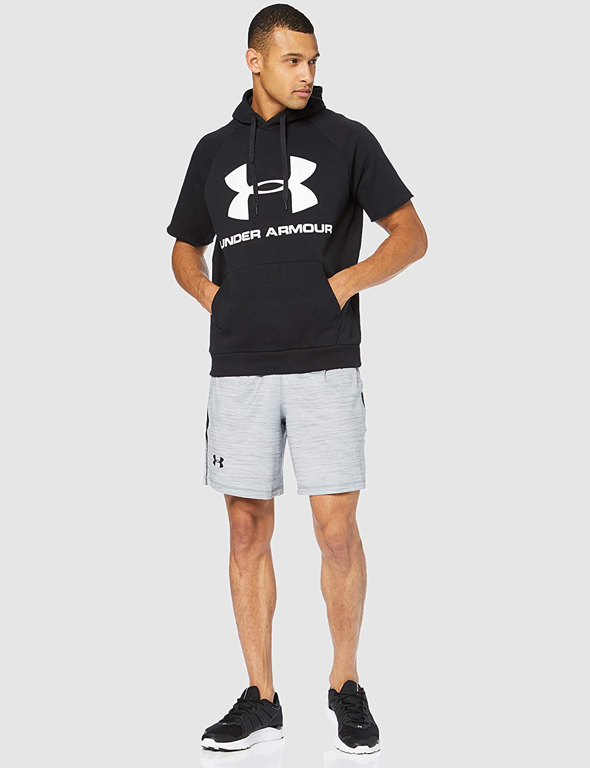 Under Armour Men's Rival Fleece Logo Shortsleeve Hoodie Warm-up Top