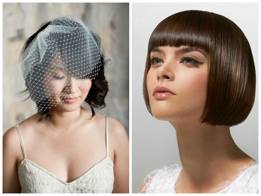 Women's Short Blunt Bob with Bangs Hairstyle