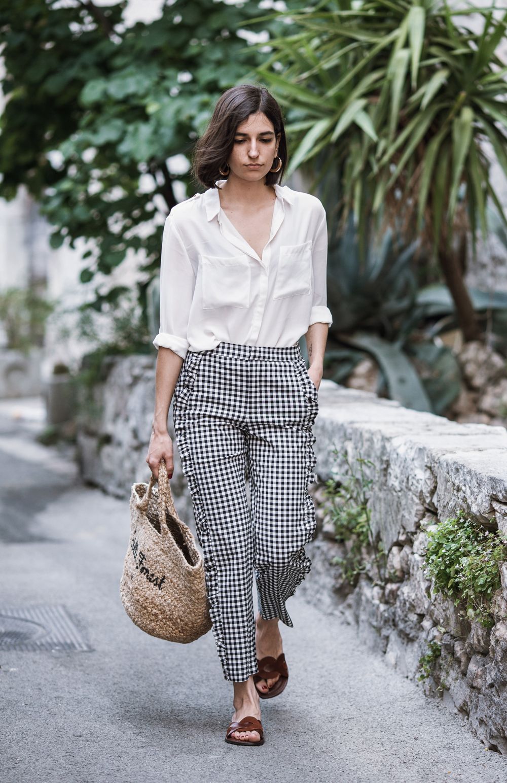 Gingham Pants with shirt