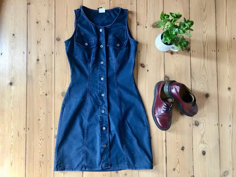 Denim Calvin Klein Mini Button Dress