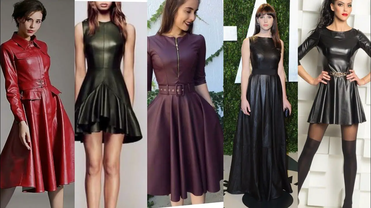 Leather Skater Dress
