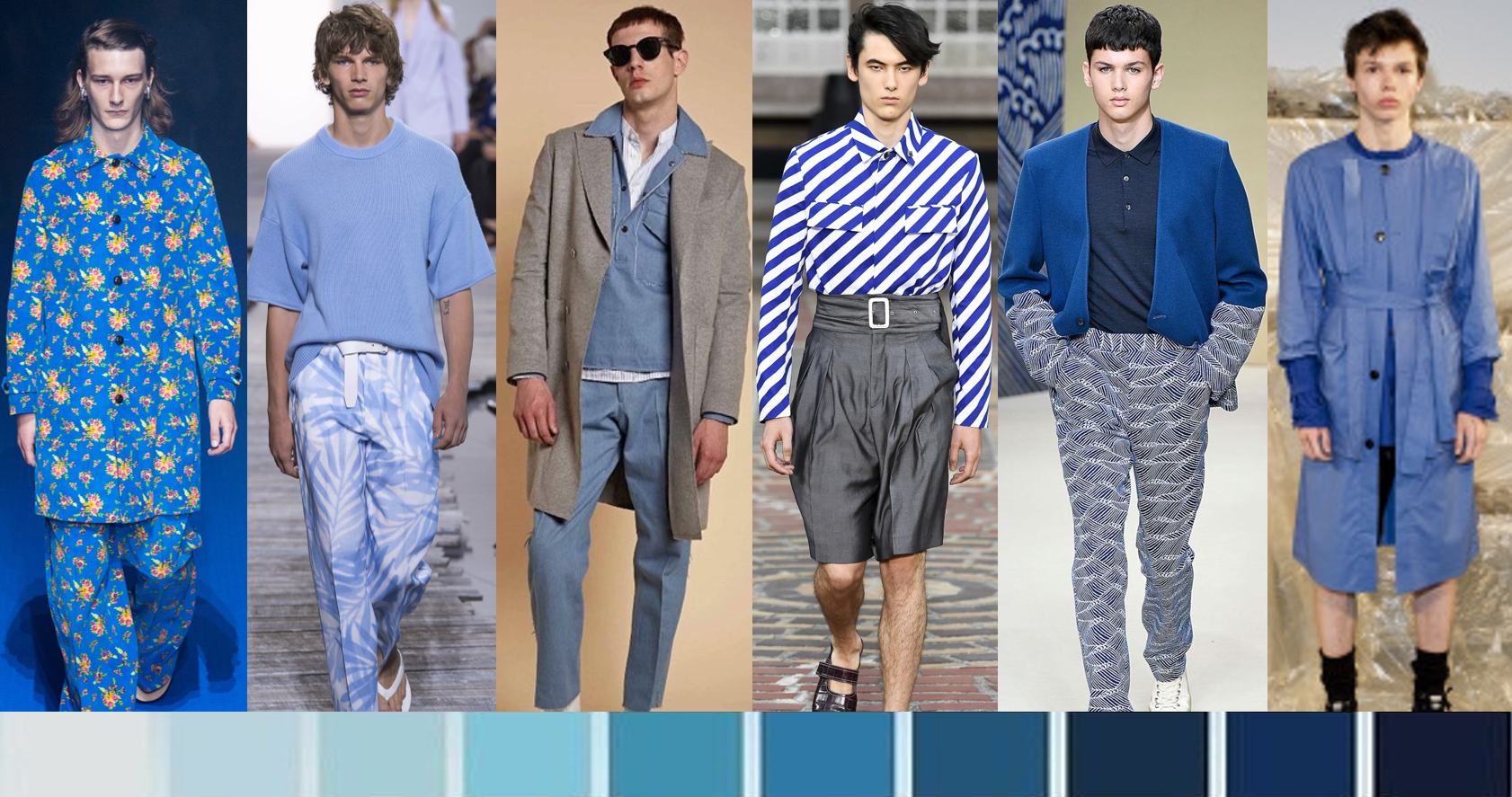 Blue colour fashion trend