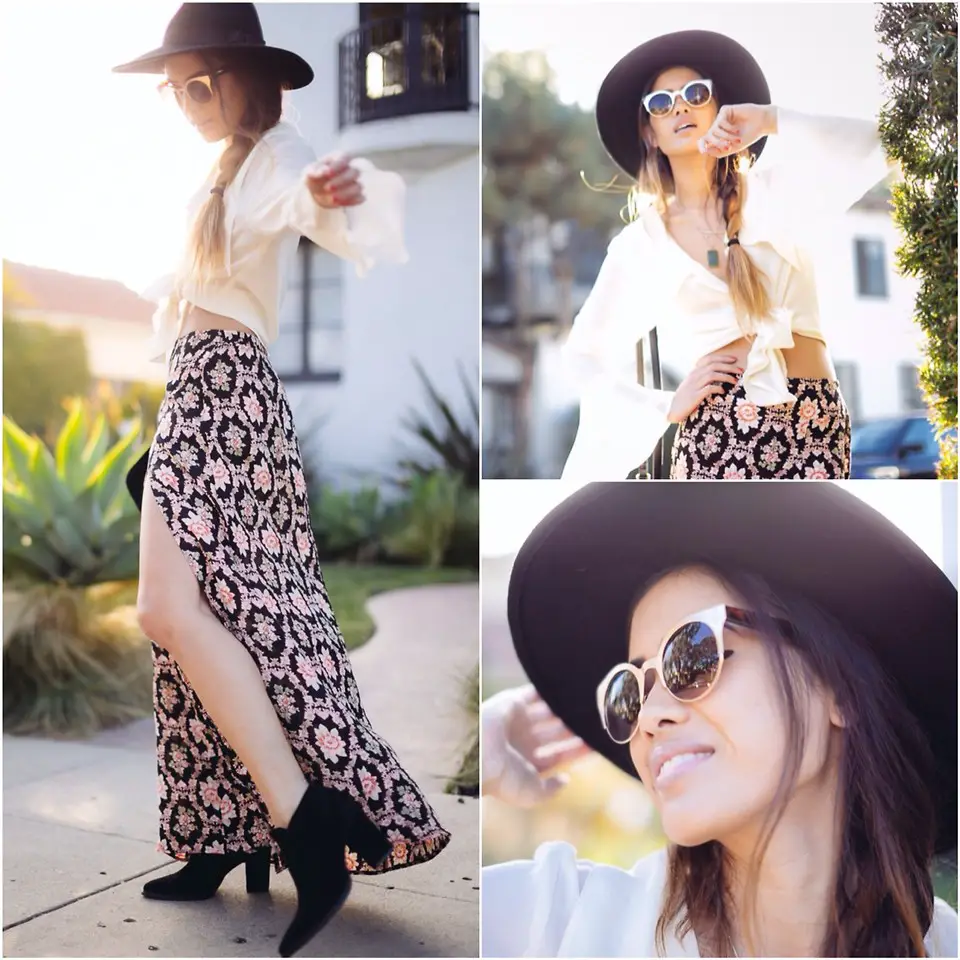 long skirt with slit