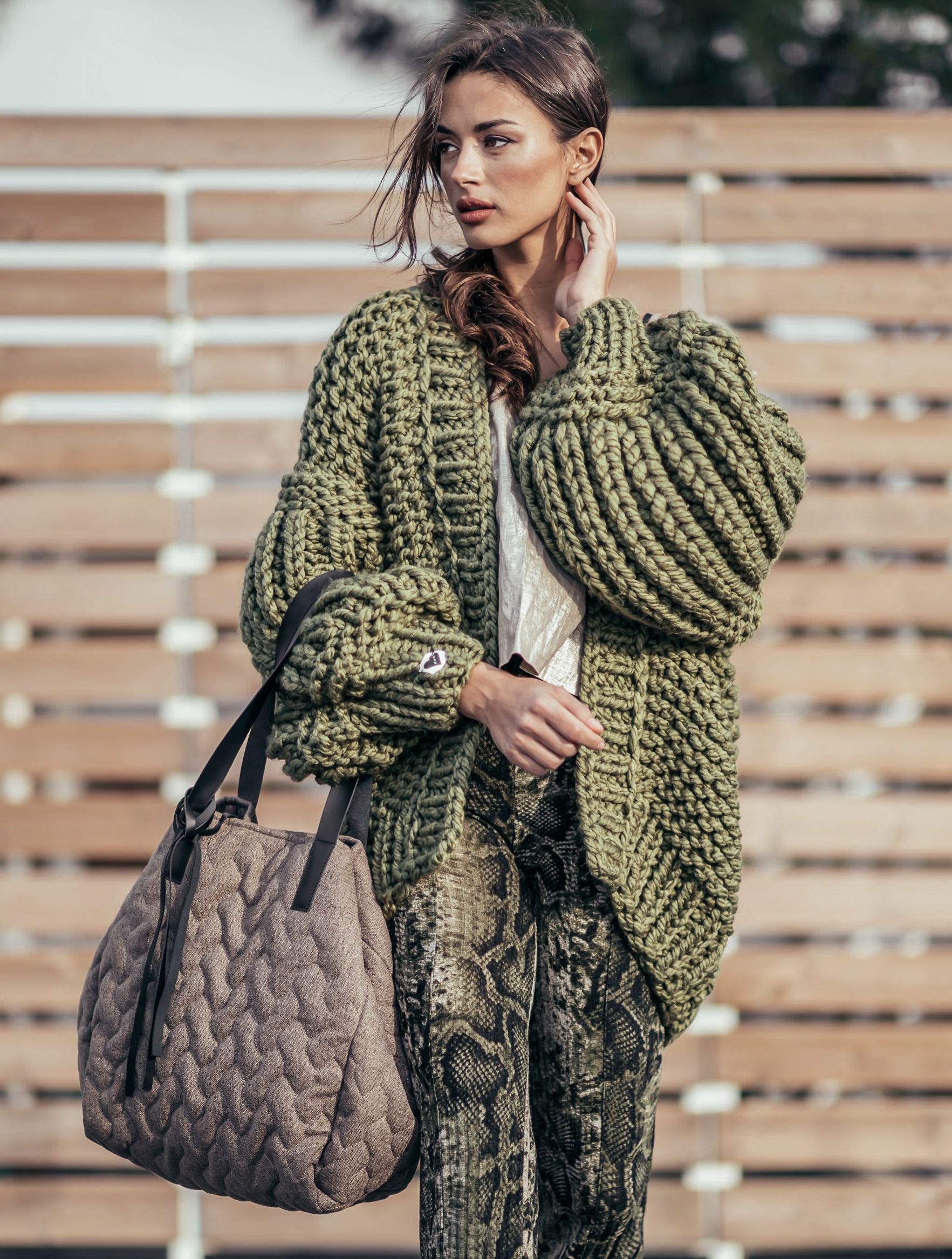 chunky cardigan