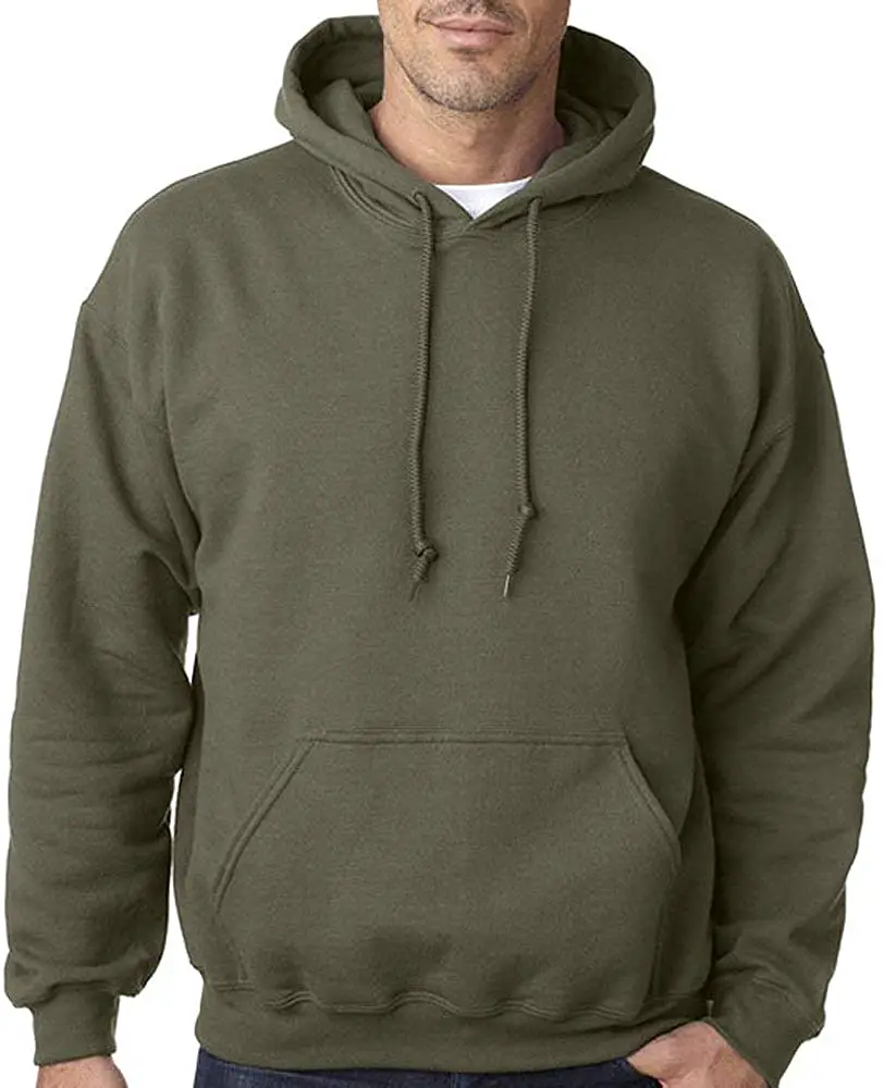 Star and Stripes Plain Military Green Army Colour Hooded Sweatshirts, Army Military Green Hooded Sweatshirt