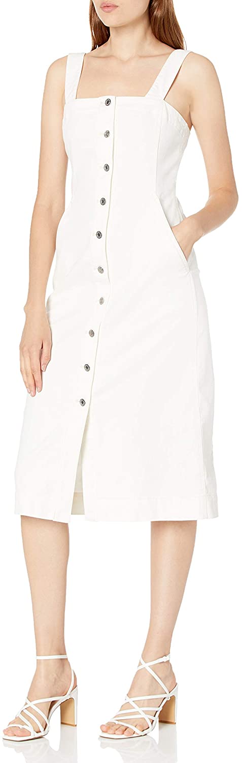 Club Monaco Women's Denim Button Front Dress Casual