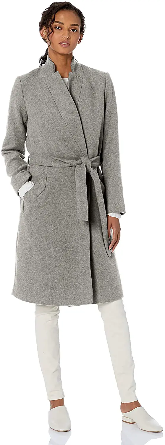 Daily Ritual Women's Wool Belted Coat