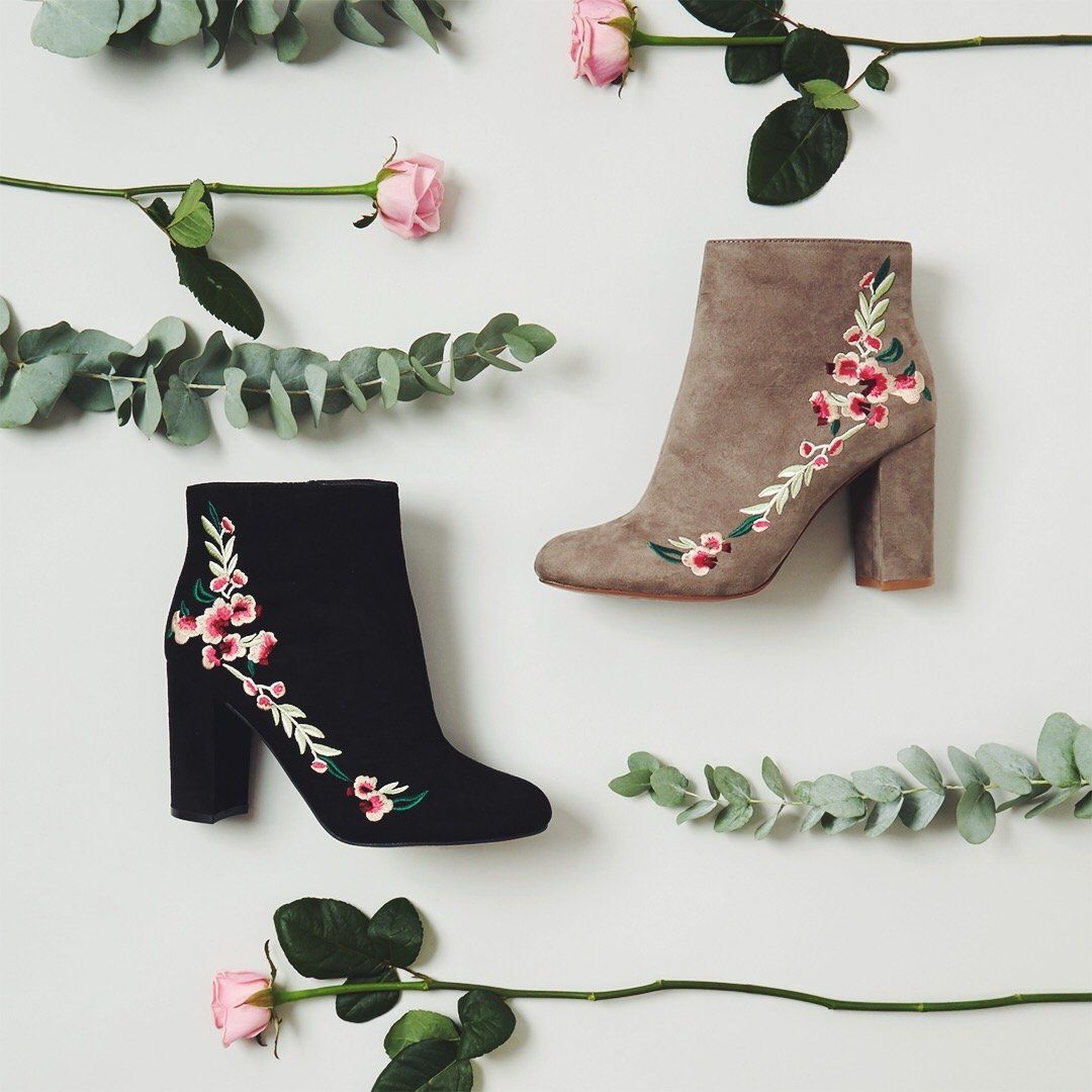 embroidered boots