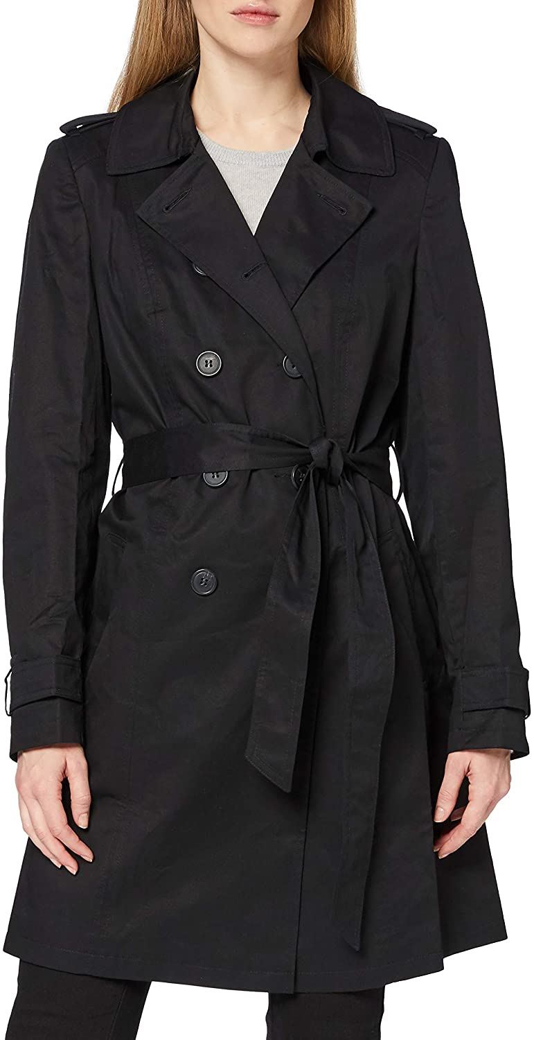 Amazon Brand - find. Women's Trench Coat with Shoulder Epaulets and Belt