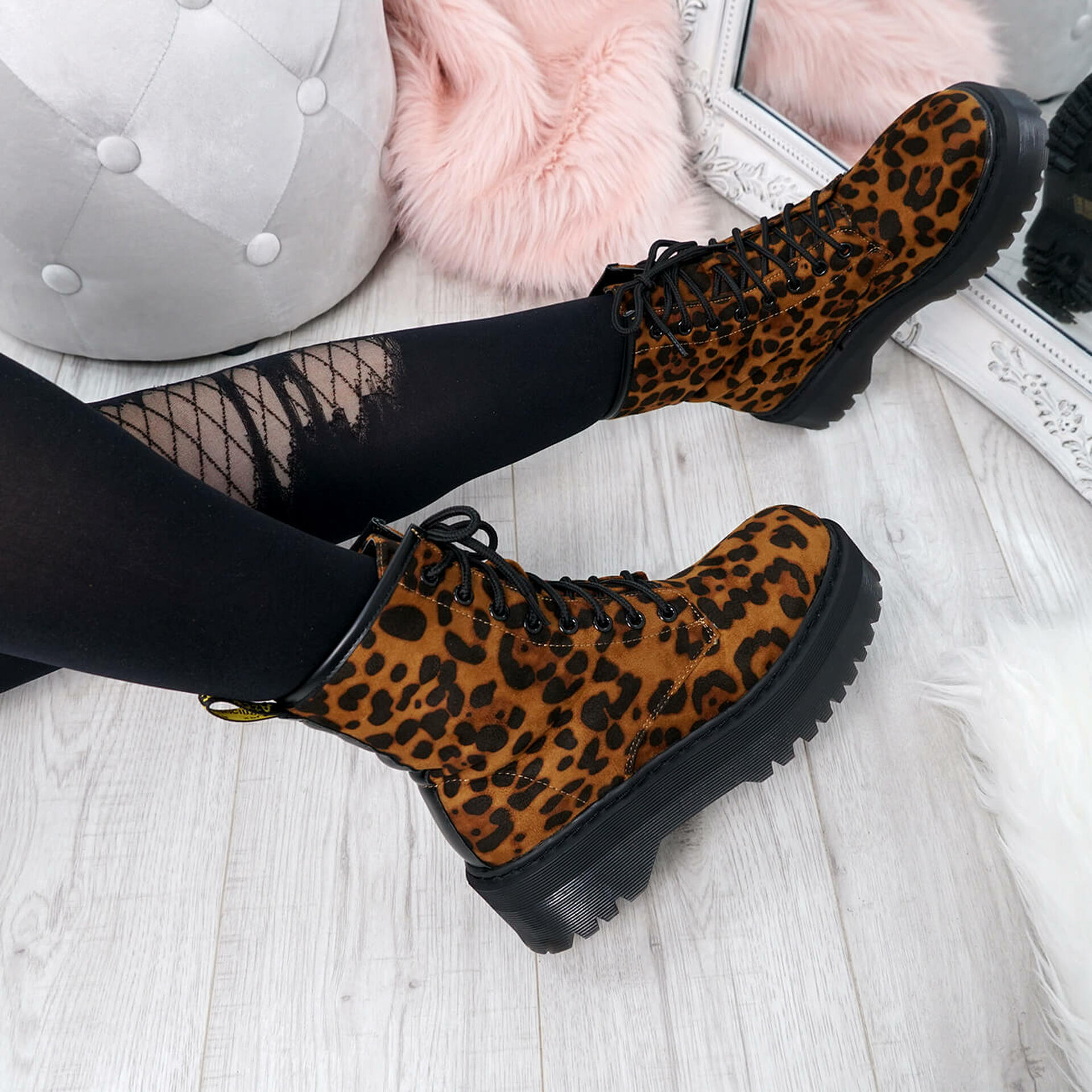 Benka Leopard Ankle Boots
