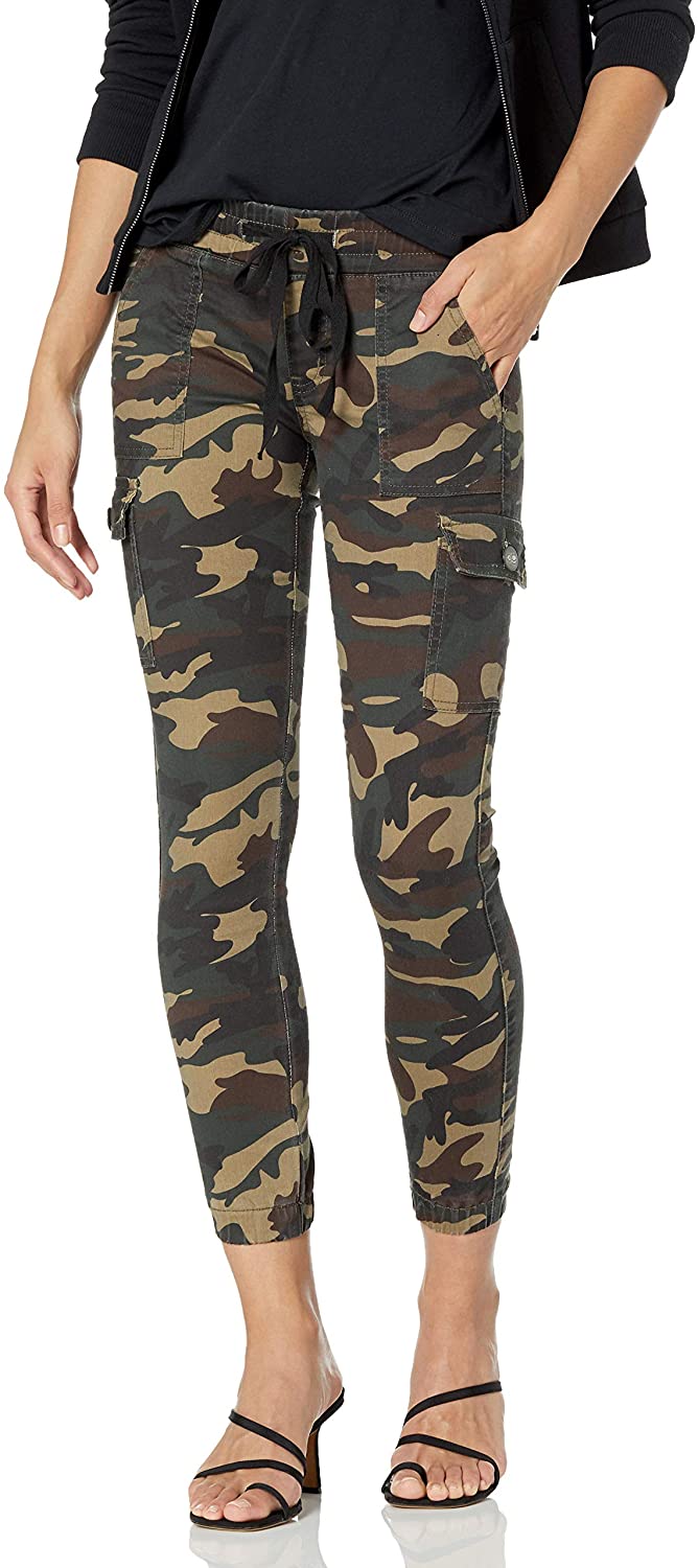 CG JEANS Size Juniors Army Camouflage Skinny Ladies Stretch Joggers, Classic Camo
