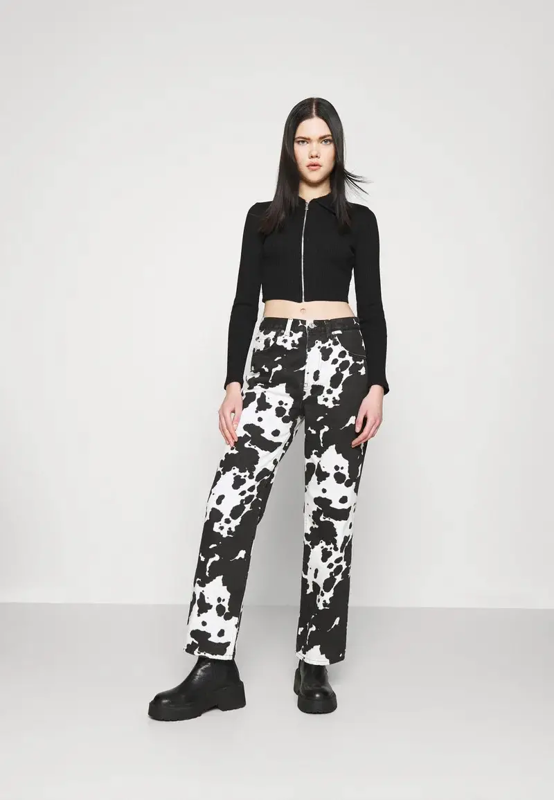 COW PRINT RUNWAY - Relaxed fit jeans