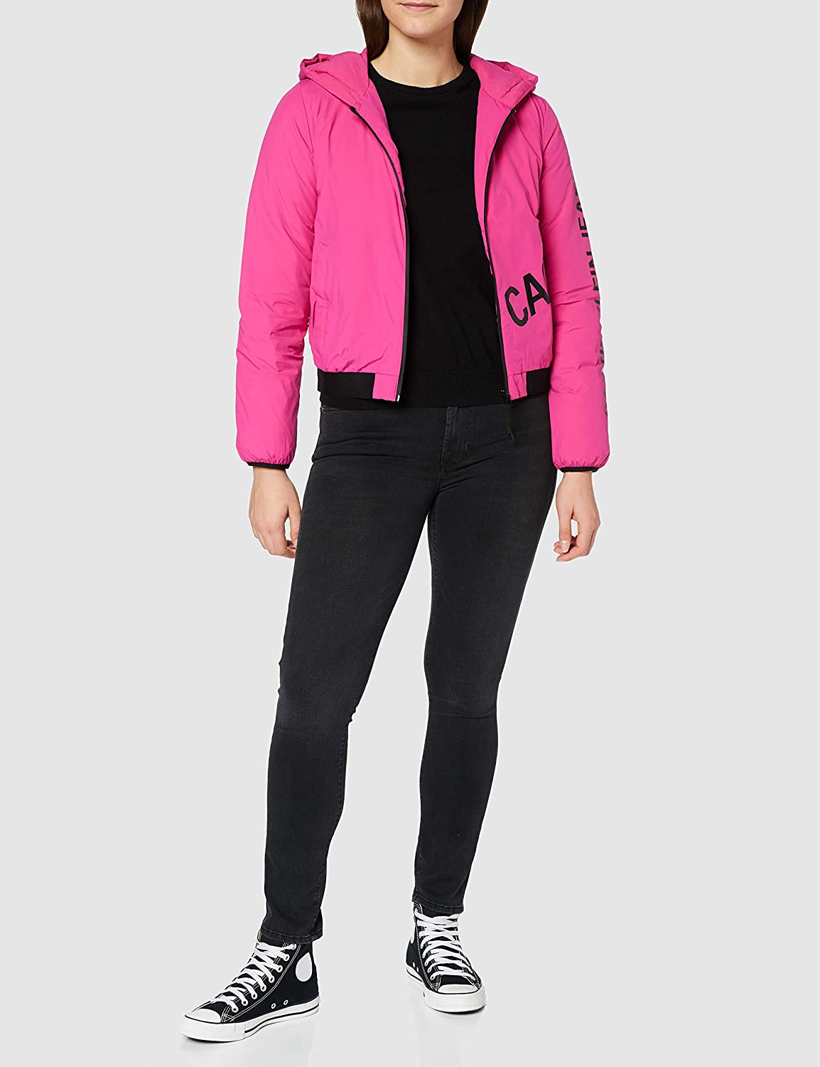 Calvin Klein Jeans Women's Stretch Logo Puffer Jacket
