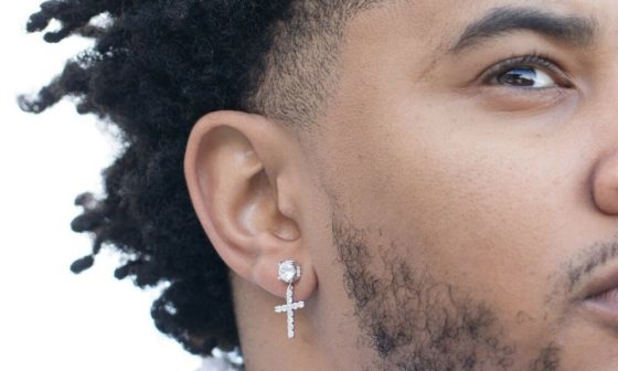 Cross earrings for men