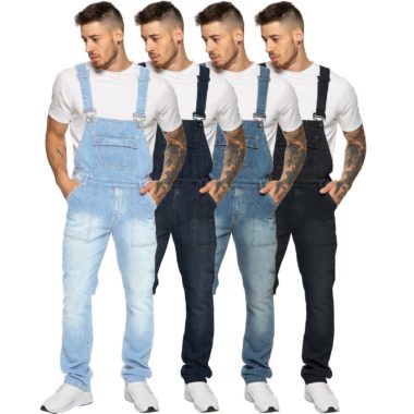 Different Styles of Black Overalls or Dungarees for Men and Women