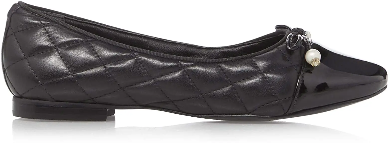 Dune Ladies Women's Hammersmith Quilted Ballet Pumps Flat Heel