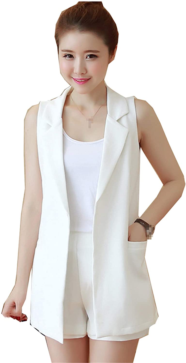 Elegant Women Vest Jacket Office Work Casual Slim Blazer