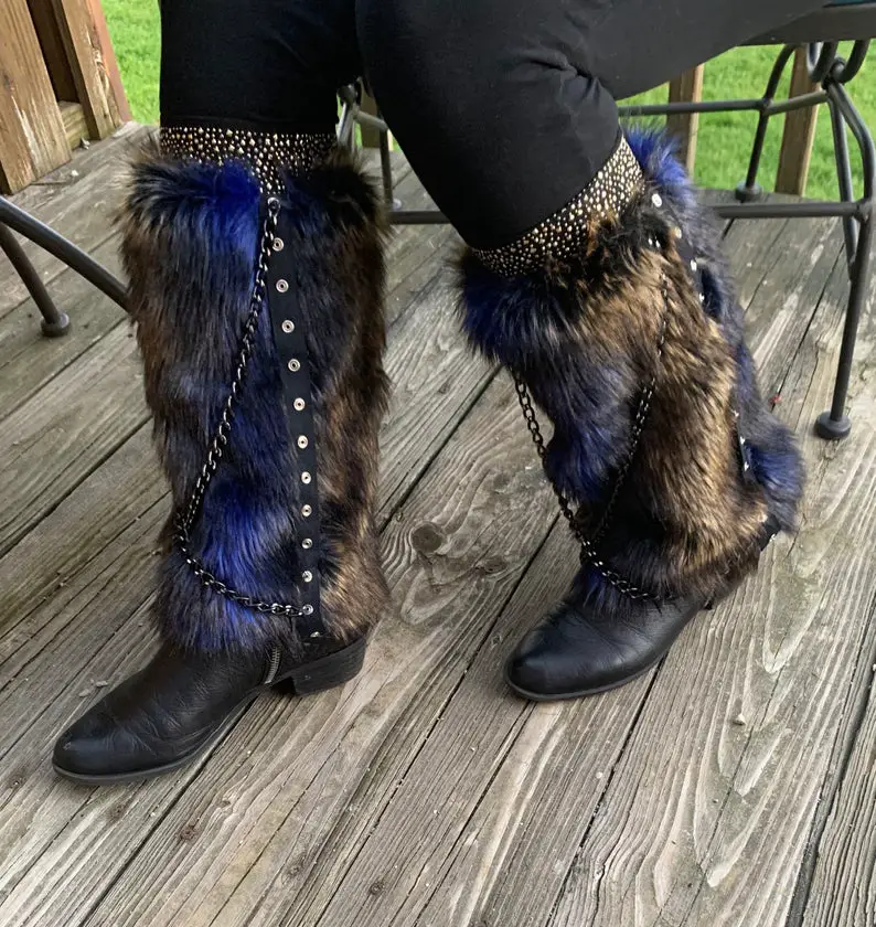 Faux Fur Boot Covers / Leg Warmers / Boot Socks / Faux Fur Leg Warmers / Unique Leg Warmers