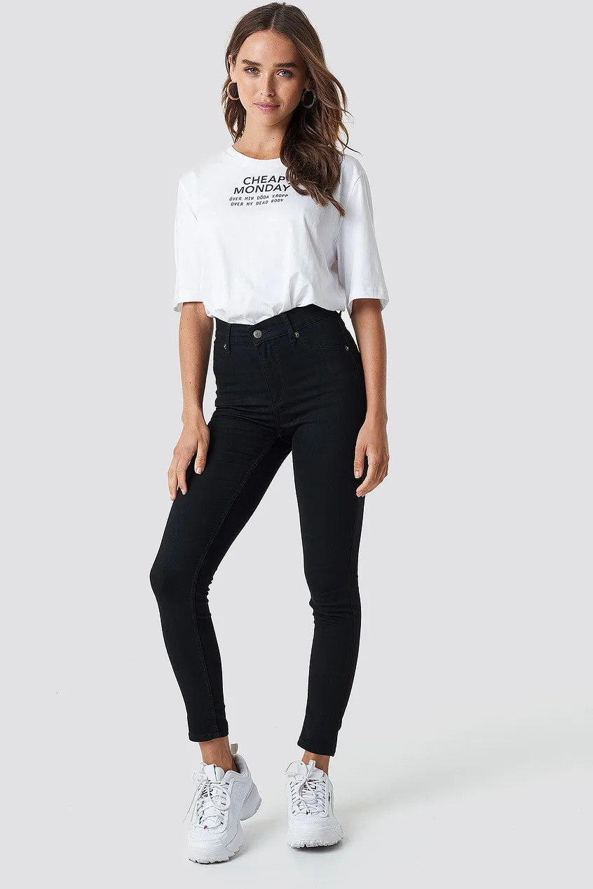 High Spray Black Jeans Cheap Monday, Black