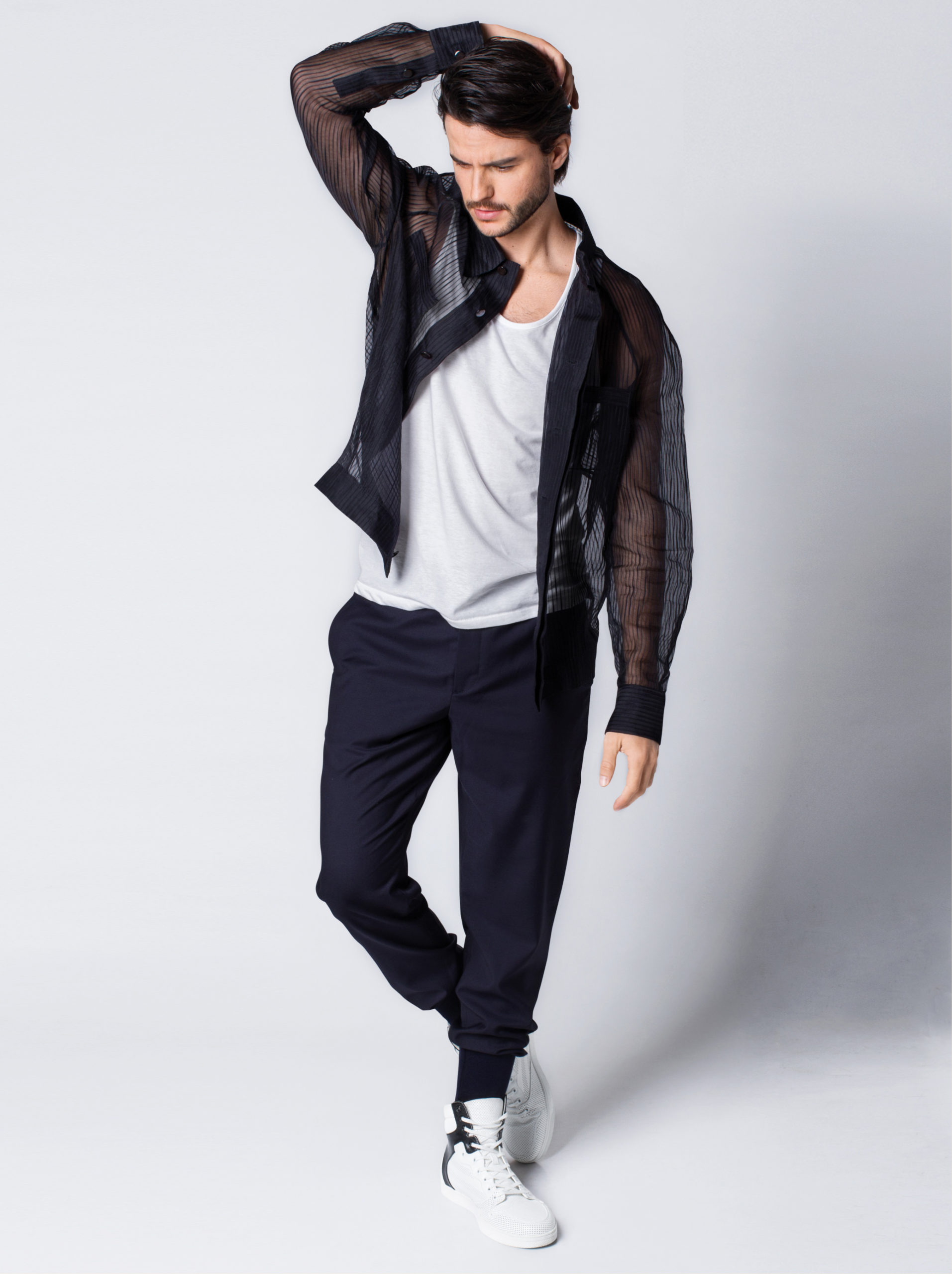 Mesh shirts black