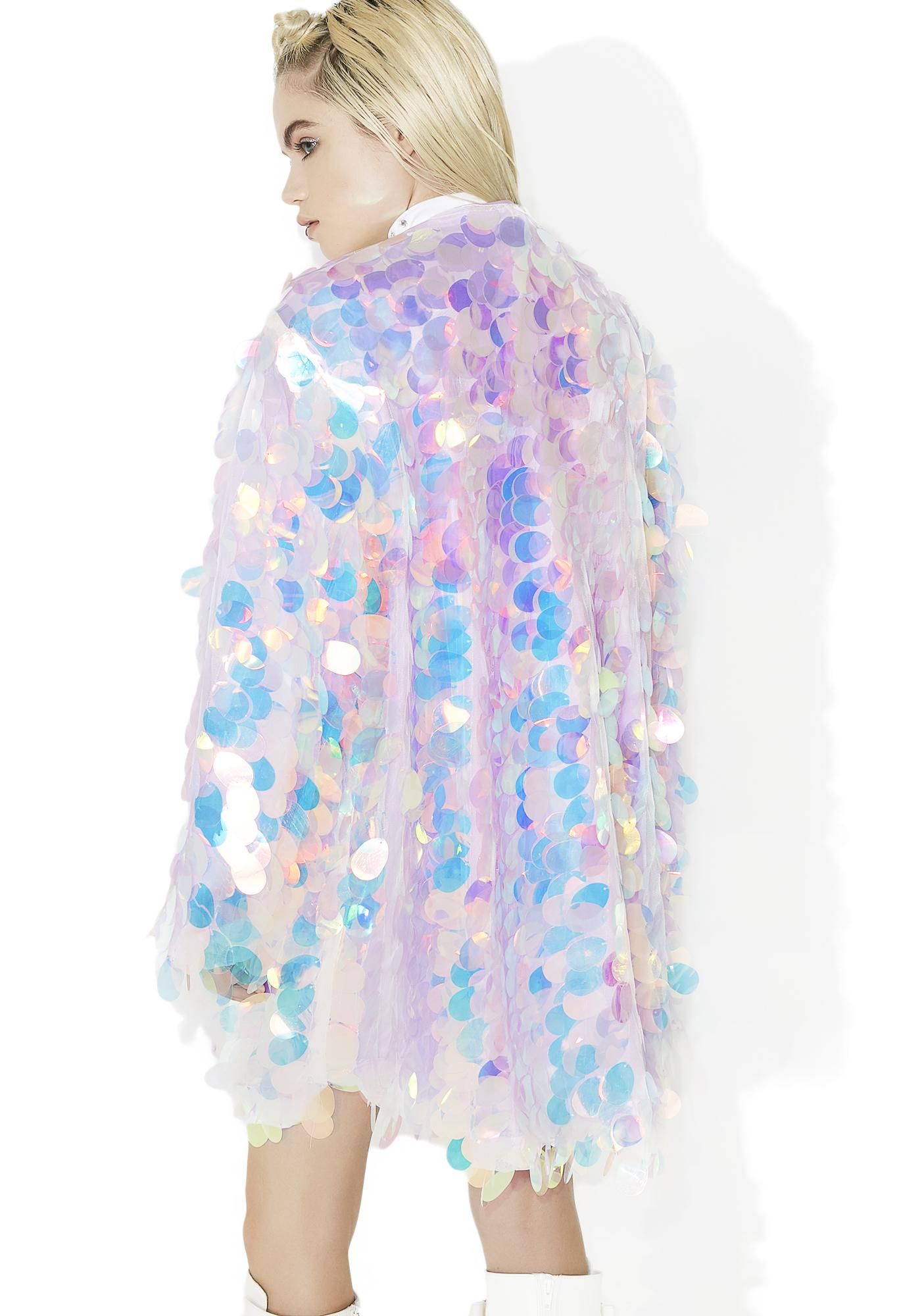 Iridescent Sequin Kimono
