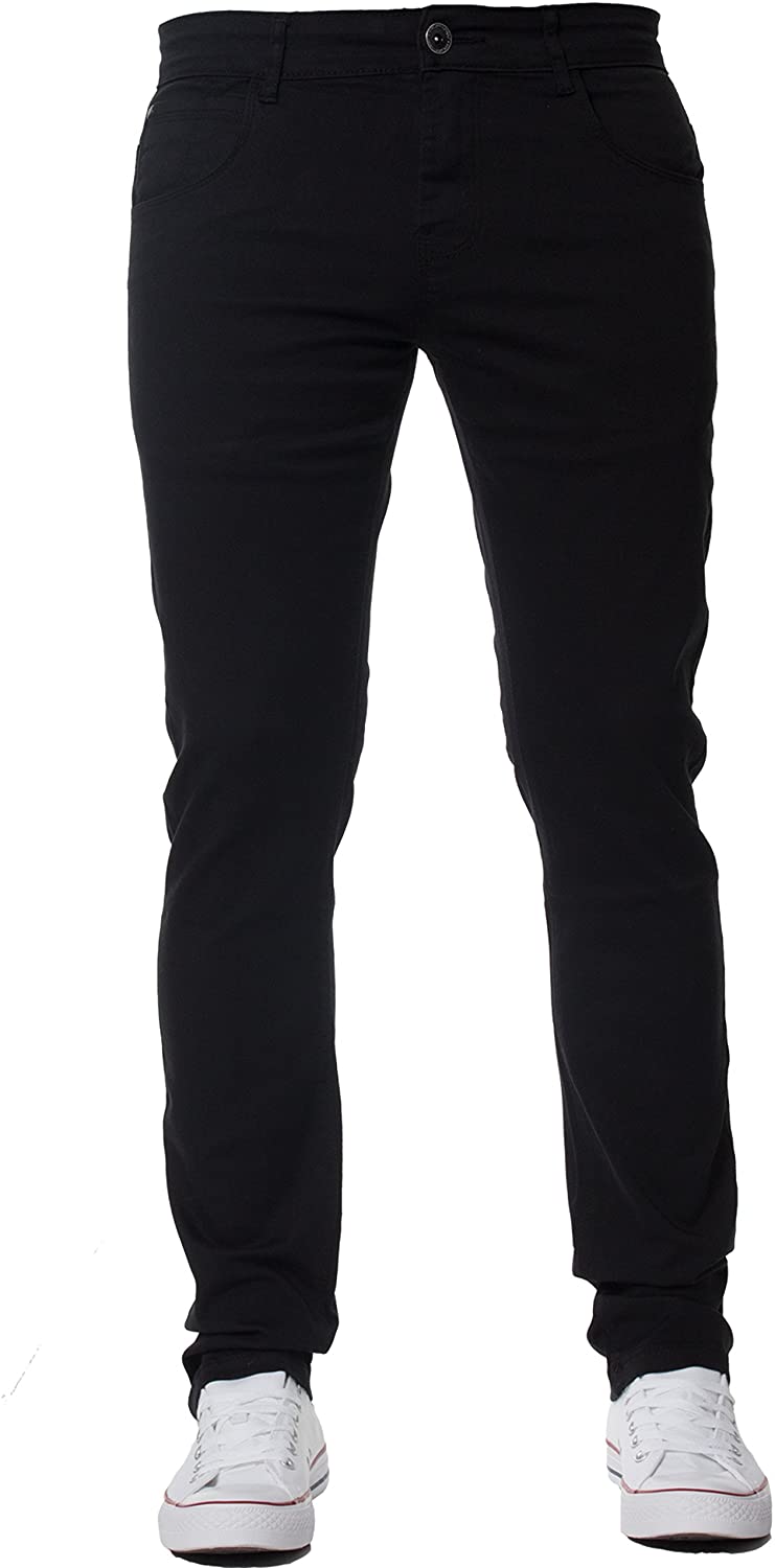 Kruze New Mens Stretch Skinny Fit Chinos