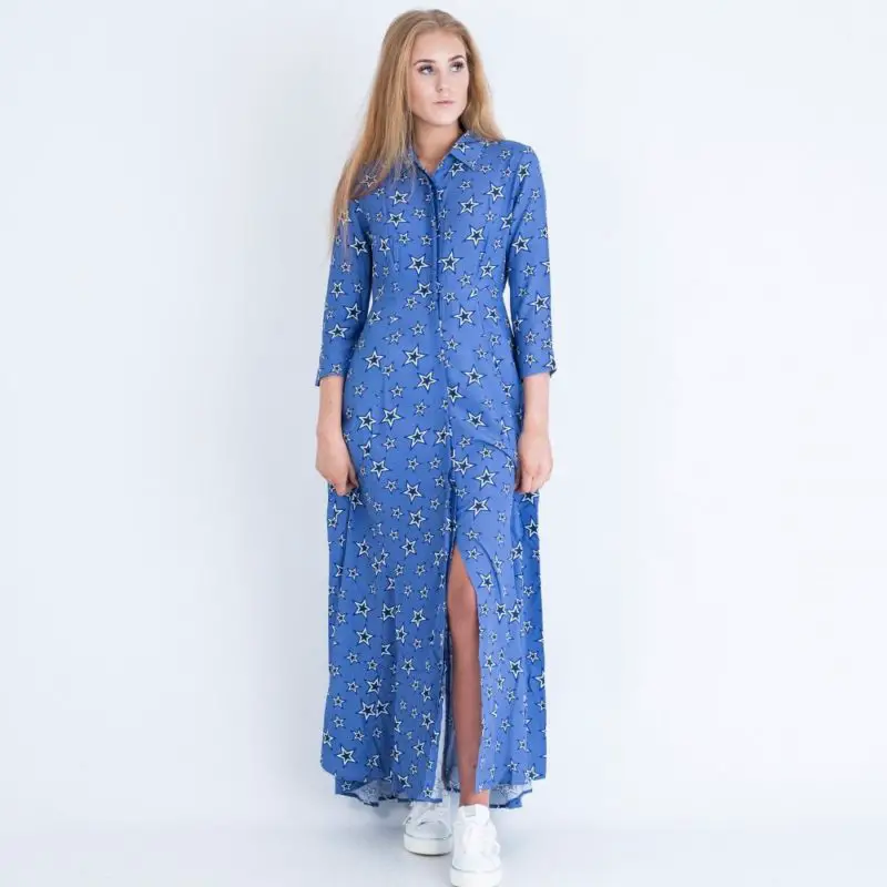 star print shirt dress