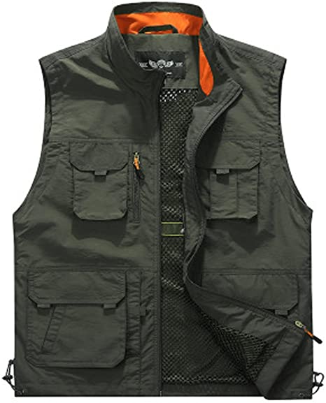 Men Sports Multi-Pocket Utility Vest