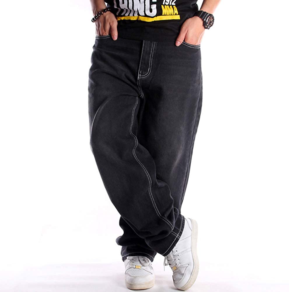 Men/Teen Boys Vintage Hip Hop Baggy Jeans Denim Street Dance Skate Pants