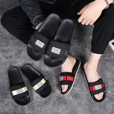 Men's Black Sliders