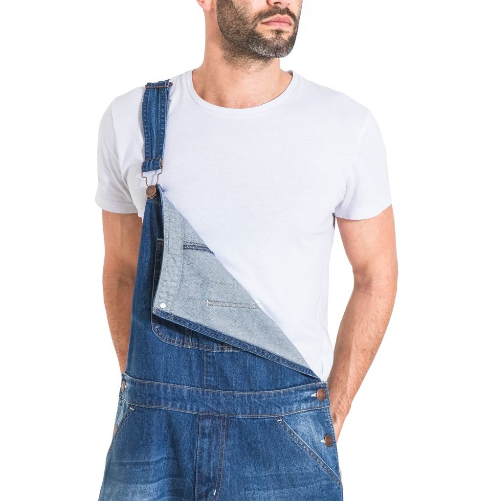 Keephen Mens Denim Dungarees Dungaree Jeans Bib Overalls Denim Jumpsuits 