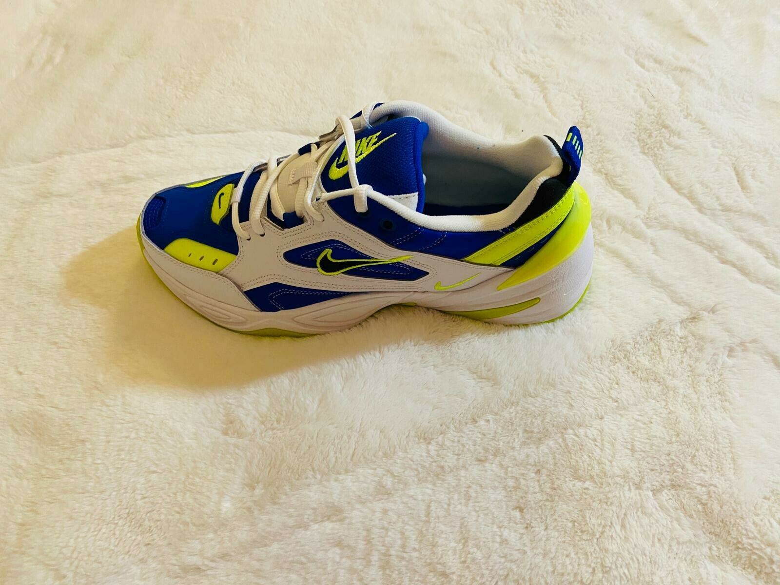 NIKE M2K TEKNO WHITE NEON Green/Blue WOMENS size 7 UK , SNEAKERS TRAINERS Sz7