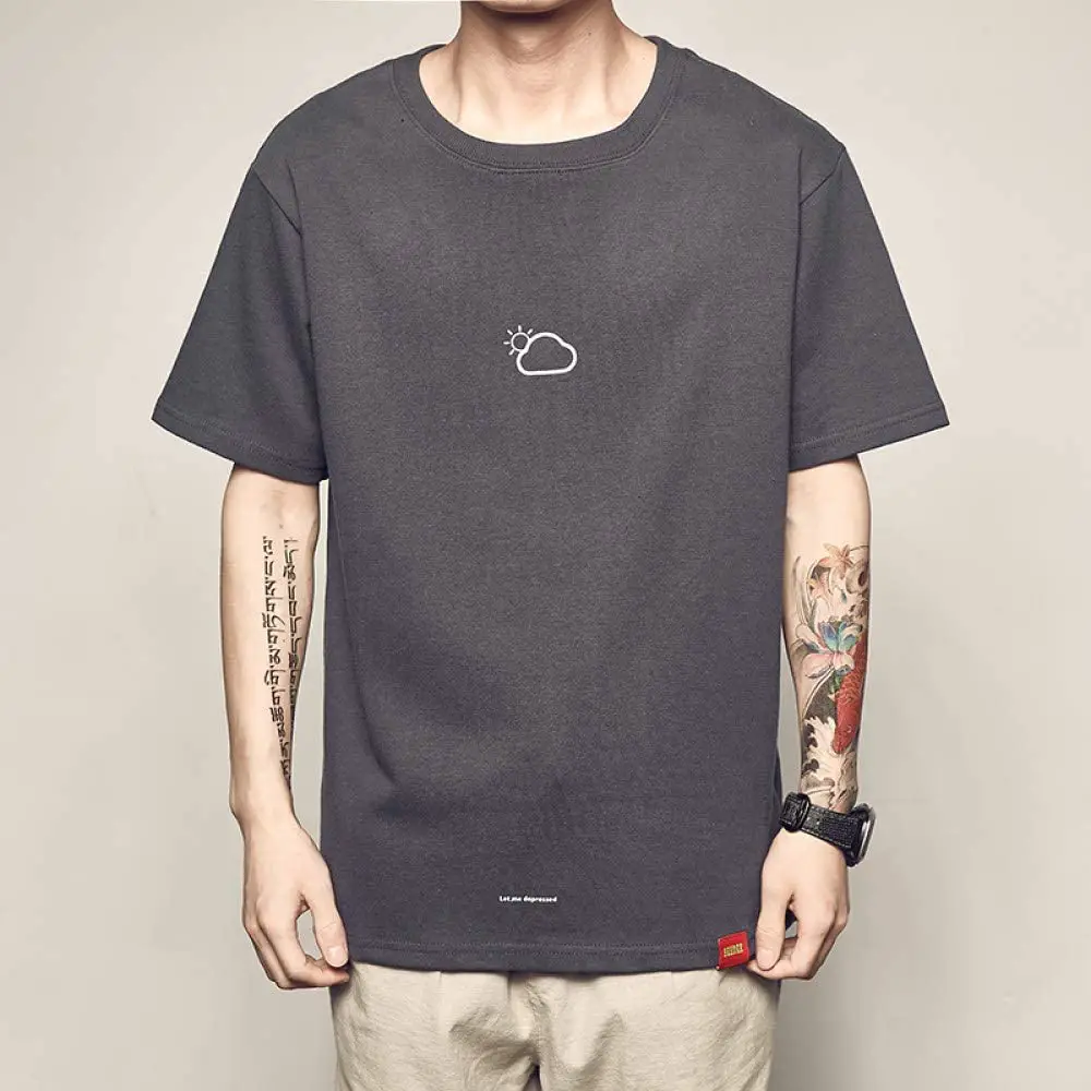 Novelty T-Shirts For Men,Hip Hop Hipster Oversized Casual Short Sleeve T-Shirts Unisex Creative Weather Printed Summer Shirt Tee Tops Streetwear Harajuku Style,Gift For Husband Teen