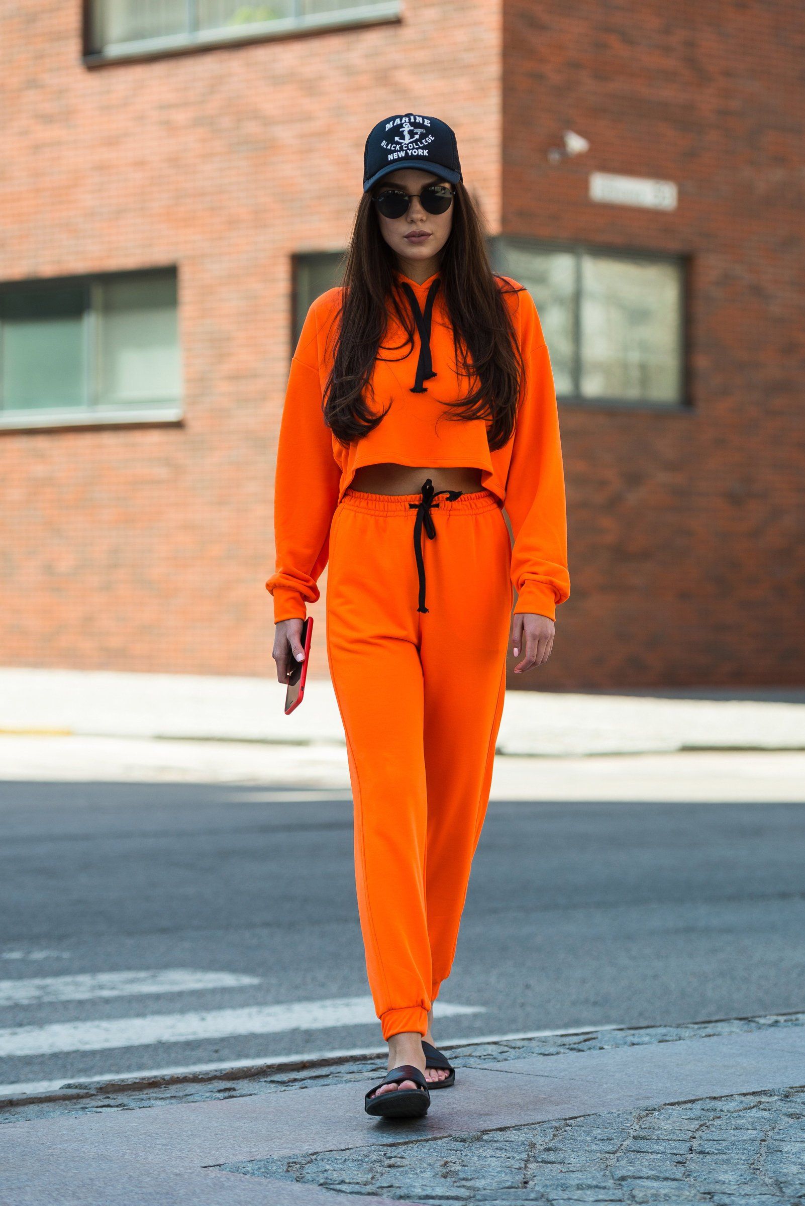 Orange Neon Track Suit